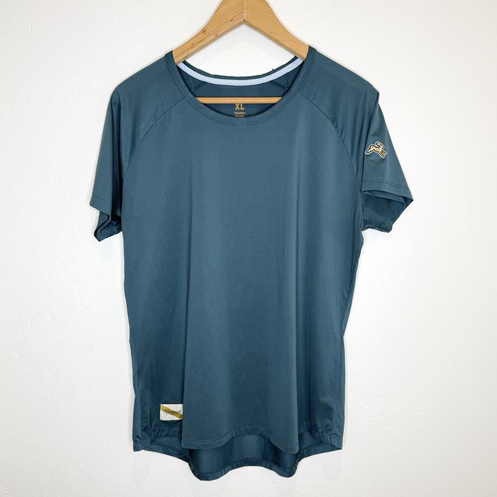 Tracksmith Twilight Tee Shirt Womens XL Blue Short Sleeve Athletic